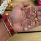 Metallic Lakshmi Charan Paduka 2 Pairs Feet with 1 Swastik Laxmi Padhuka Good Luck Footsteps Shubh Labh Rangoli Sticker for Door Entrance Home Temple Diwali Decoration Vara Lakshmi Pagla